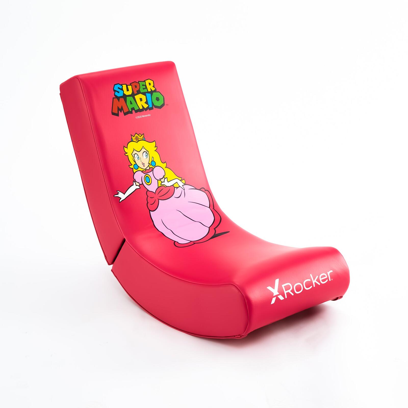 Fauteuil gaming au sol X Rocker Nintendo Super Mario™ - modèle Floor Rocker dans le design Peach pour enfants et adolescents - rose