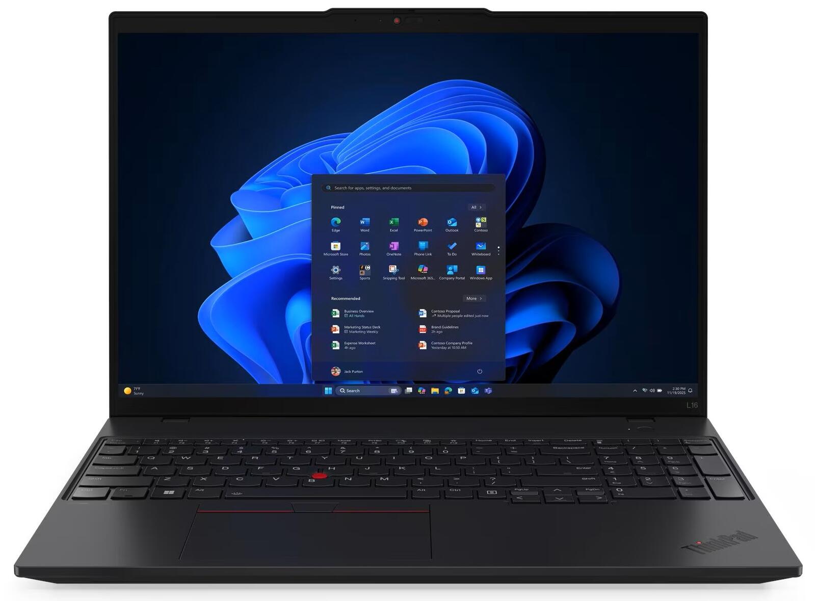 Lenovo ThinkPad L16 Gen 2 AMD Ryzen™ 5 PRO 215 Ordinateur portable 40,6 cm (16") 32 Go RAM, 1 To SSD, WUXGA, AMD Radeon™ 740M, Win11 Pro