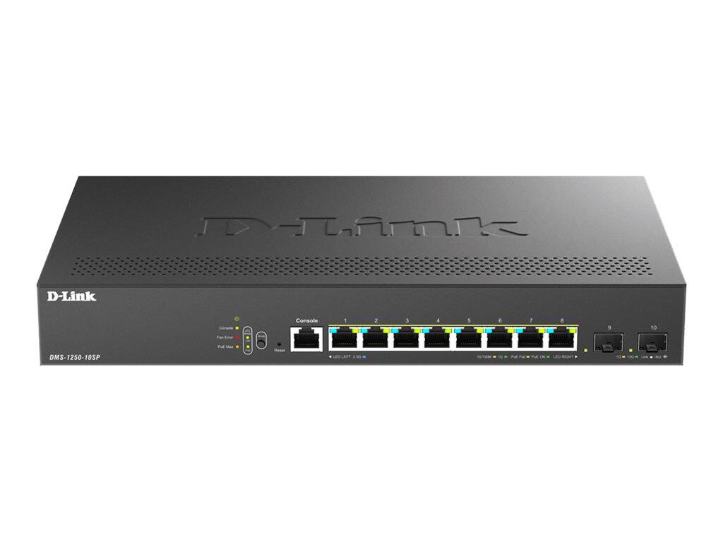 D-Link DMS-1250-10SP/E, commutateur intelligent géré PoE Multi-Gigabit 10 ports