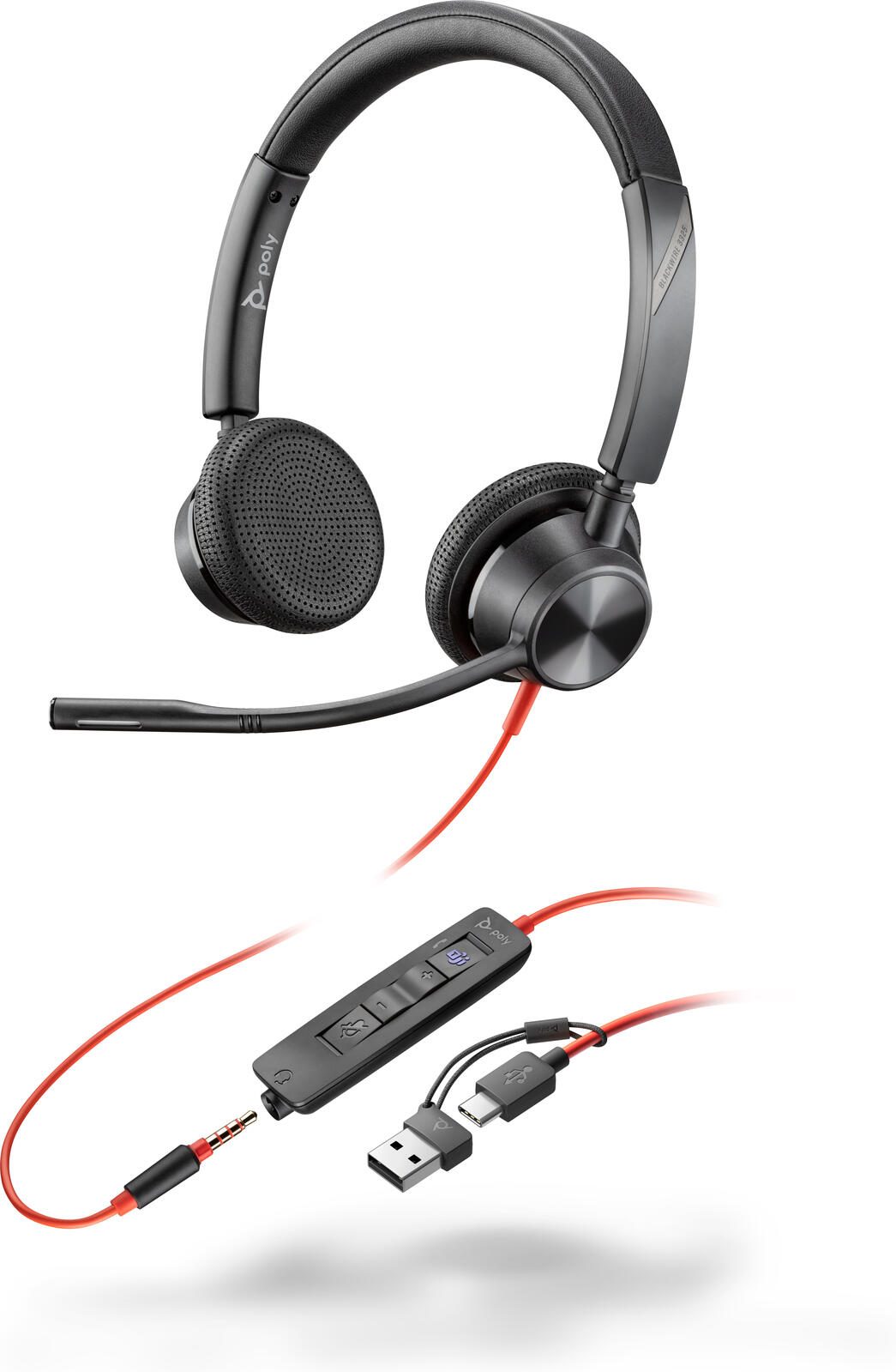Casque stéréo filaire Poly Blackwire 3325 USB-C