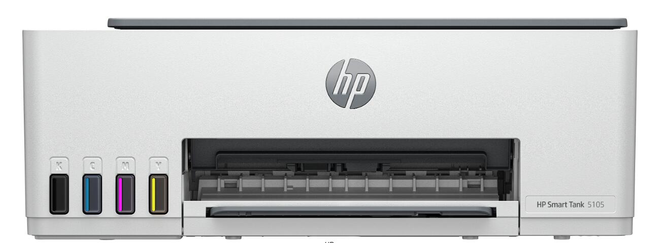 HP Smart Tank 5105 Imprimante tout-en-un à réservoir d'encre A4, 3 en 1, imprimante, scanner, photocopieur, Bluetooth, USB, Wi-Fi, grande portée, impression économique