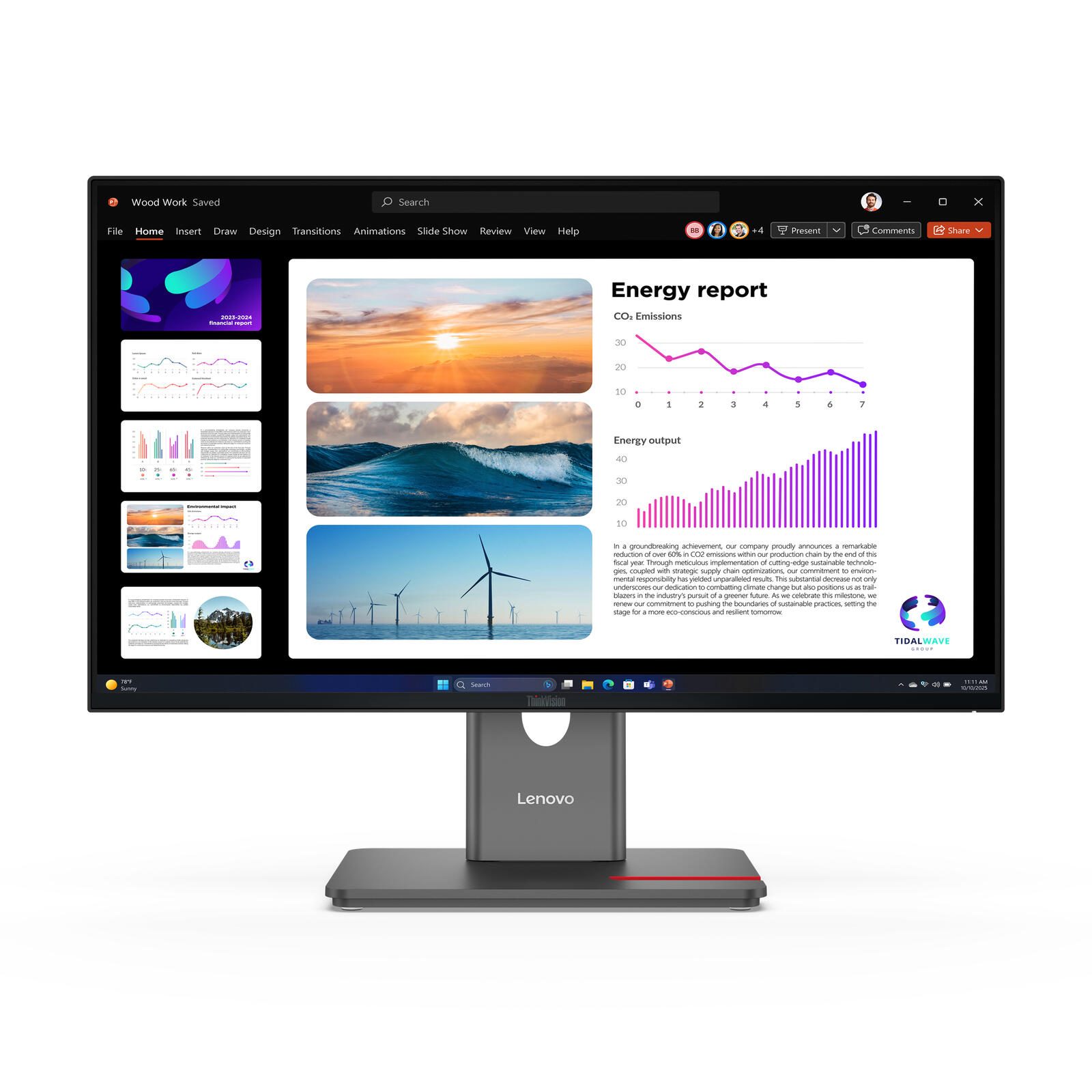 Lenovo ThinkVision P24Q-40 Écran Quad HD 60,5 cm (23,8") Quad HD (2560 x 1440 pixels), dalle IPS, 6 ms, 120 Hz, DisplayPort 1.4, HDMI 2.1