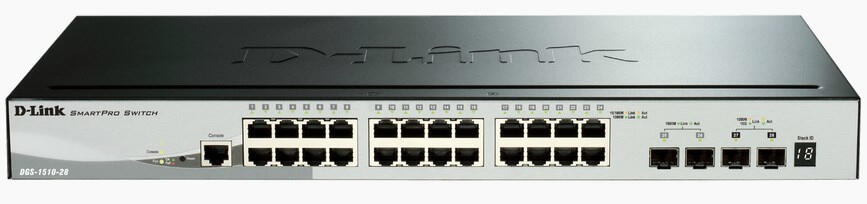 D-Link DGS-1510-28X/E, Switch géré intelligent empilable 28 ports Gigabit