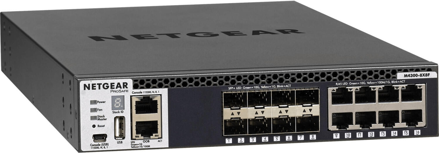 Netgear M4300-8X8F (XSM4316S) Commutateur géré empilable 16 ports 10-Gigabit