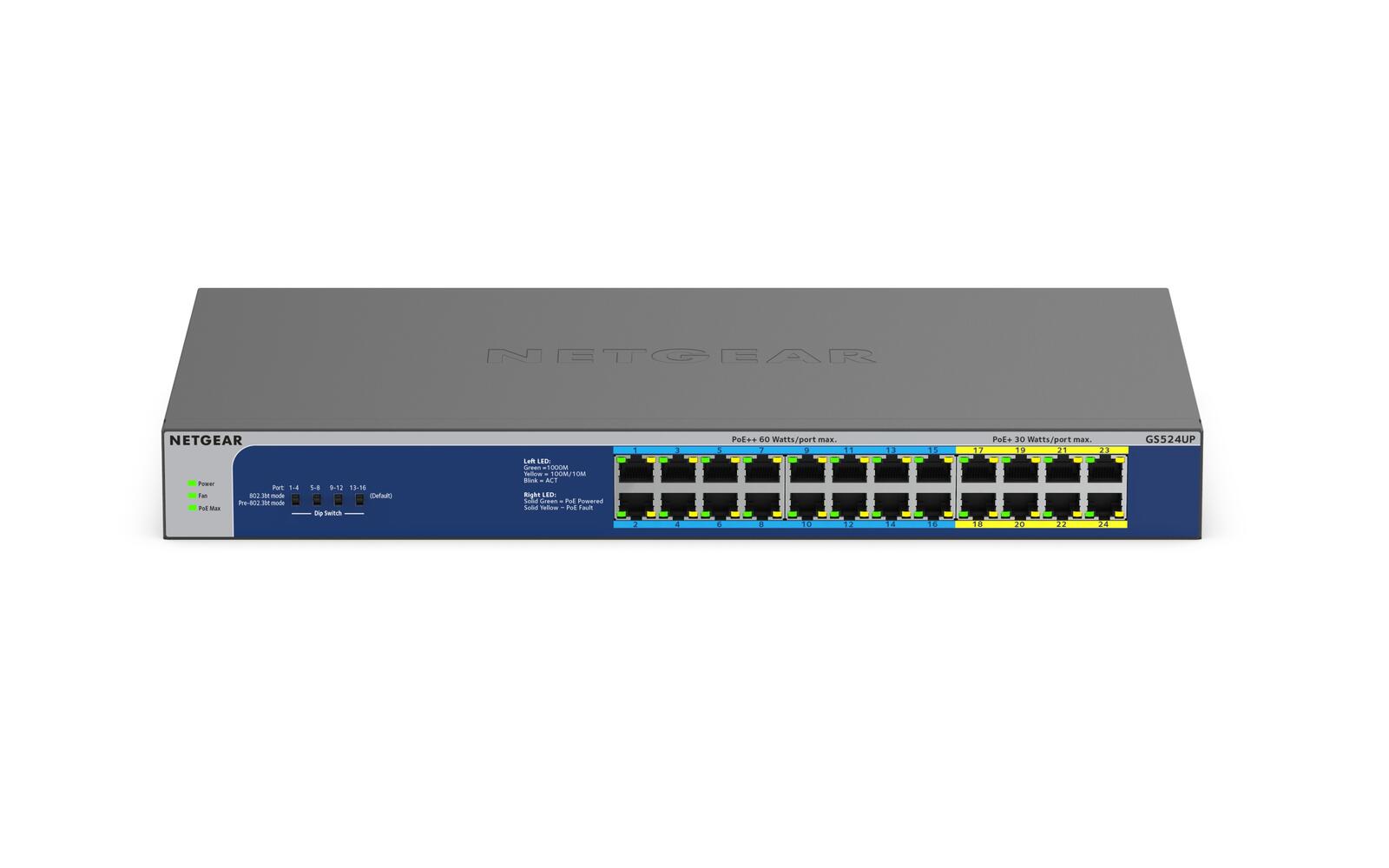 Netgear Switch non géré haute performance PoE+ (480 W) avec 24 ports Gigabit Ethernet et PoE++ avec 16 ports