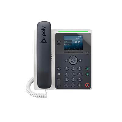 Téléphone IP Poly Edge E100 avec affichage du numéro, fonction d'appel en attente et PoE
