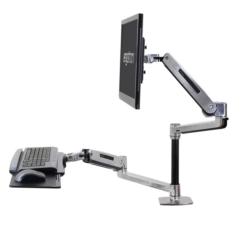 Ergotron WorkFit-LX Poste de travail assis-debout simple avec technologie CF brevetée pour 1 écran jusqu'à 106,88 cm (42")