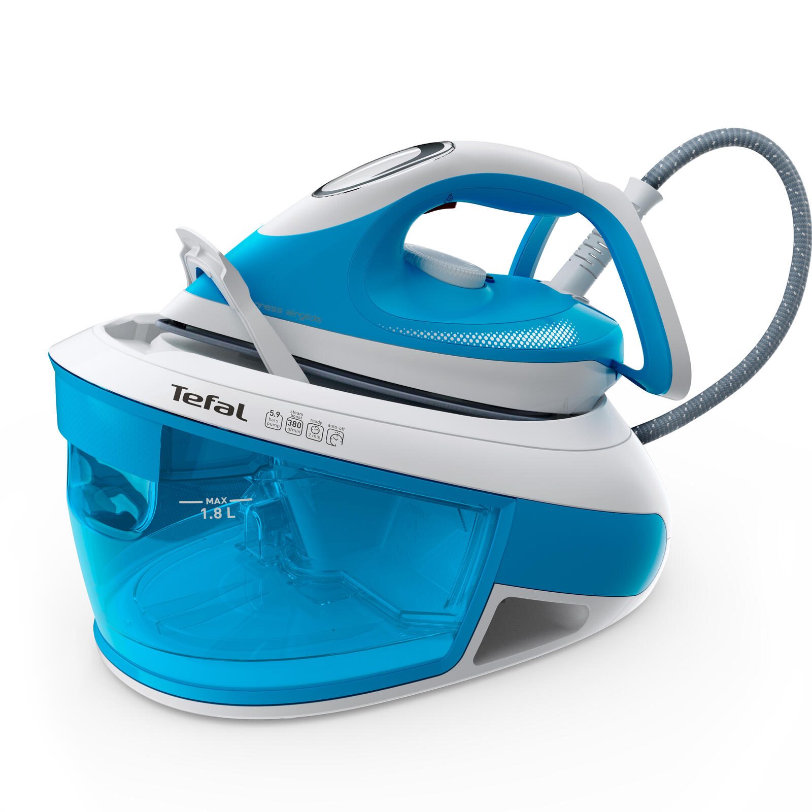 Tefal Express Airglide SV8002 - Centrale vapeur, Bleu/Blanc