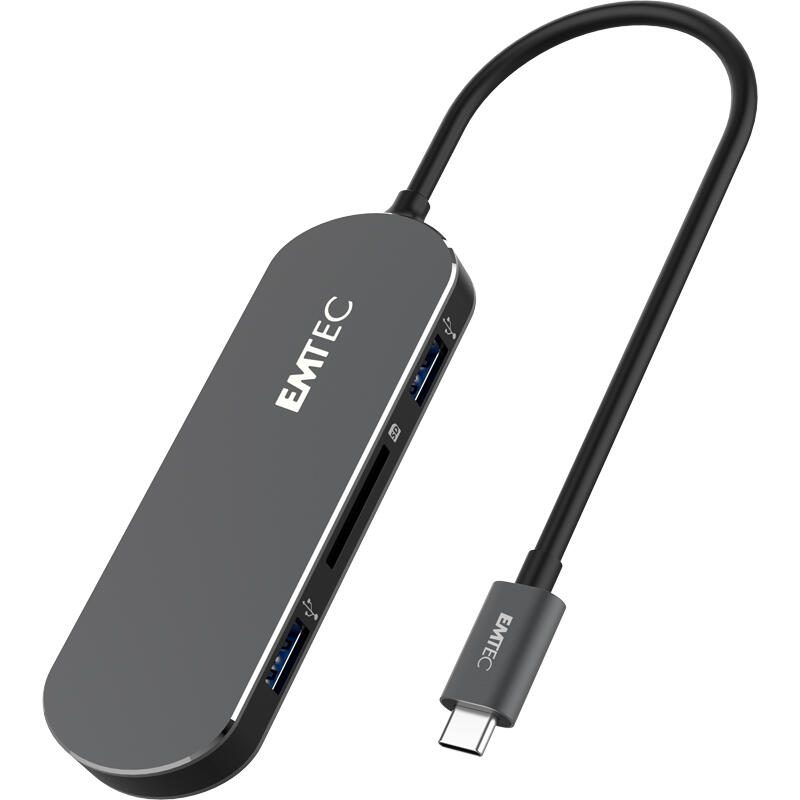 EMTEC Hub USB T650C Type-C 3-en-1 noir