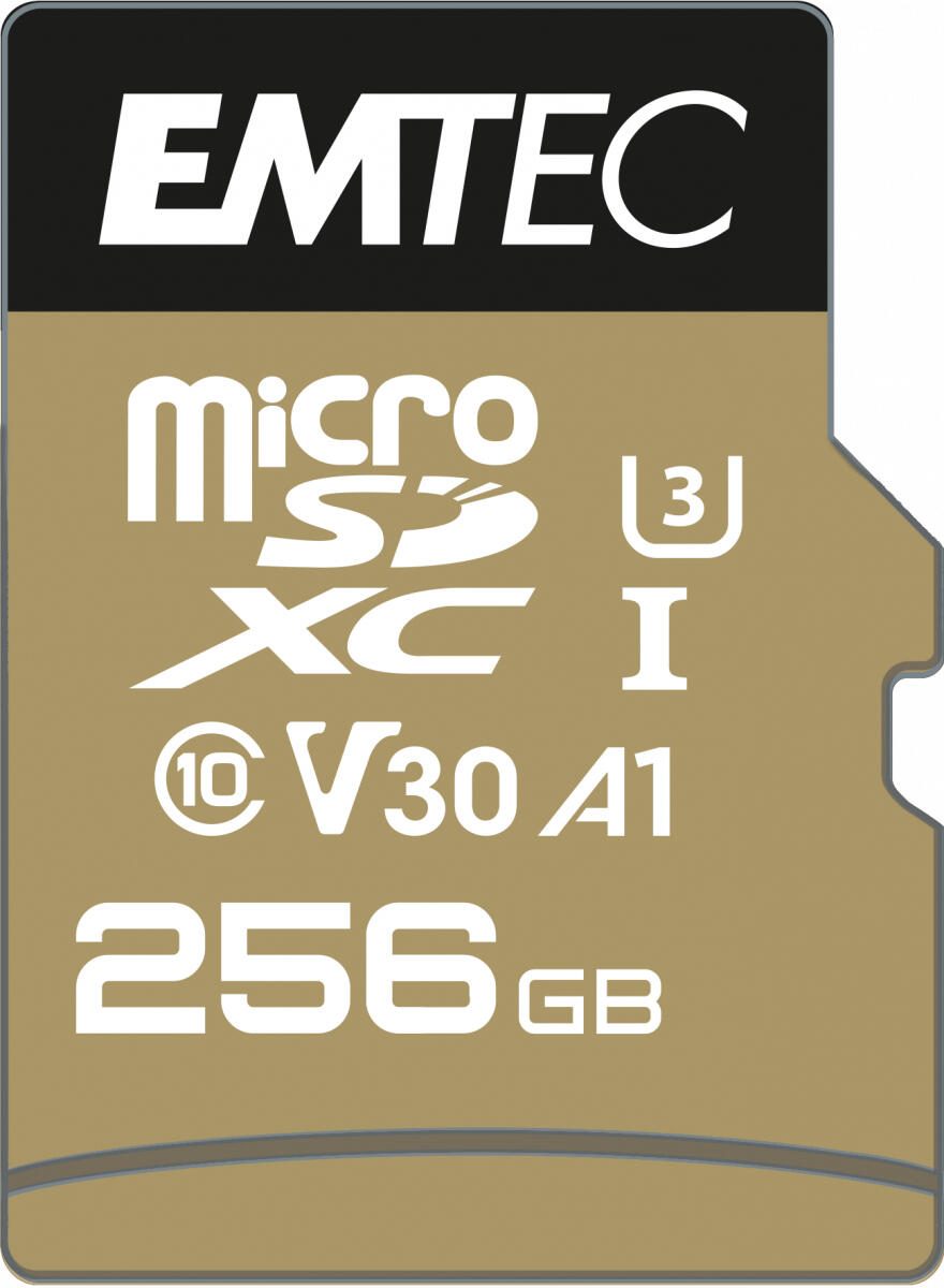 Emtec SpeedIN Pro Carte microSD 256 Go incl. adaptateur SD