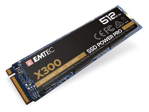 Emtec Power Pro X300 - 512 Go M.2, PCI Express 3.0 NVMe, 3D NAND