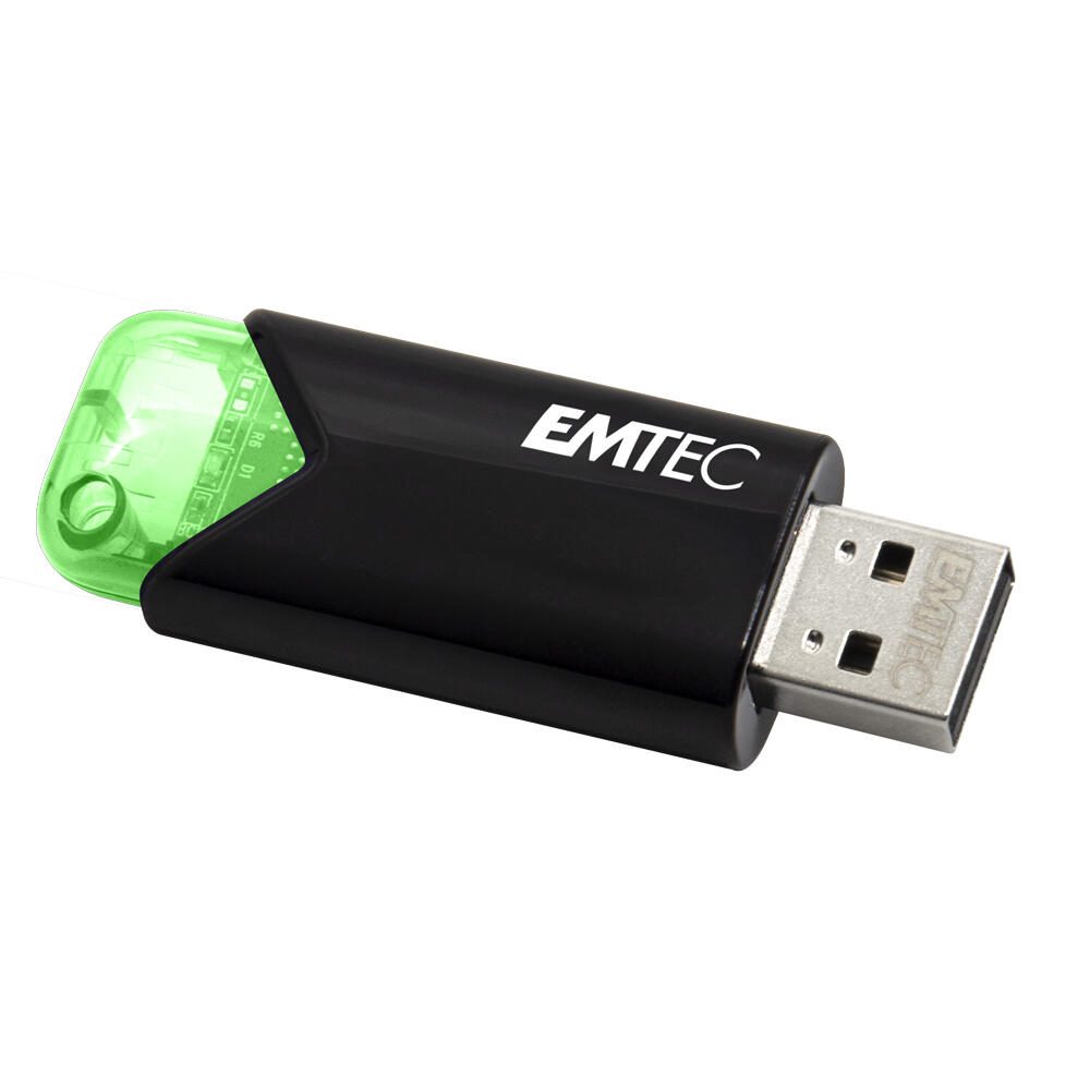 Clé USB Emtec B110 Click Easy 64 Go USB Type-A 3.2 Gen 1 (3.1 Gen 1), Noir, Vert
