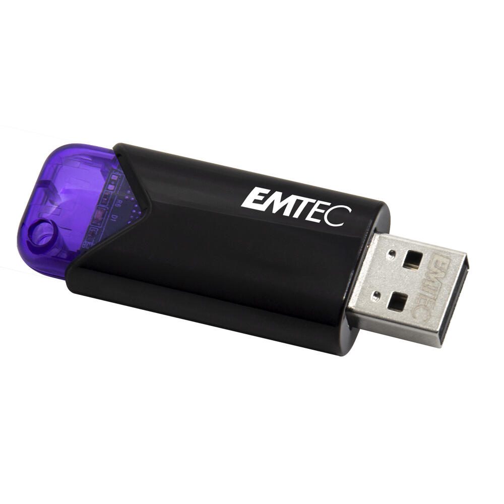 Clé USB Emtec B110 Click Easy 128 Go USB Type-A 3.2 Gen 1 (3.1 Gen 1), Noir, Violet