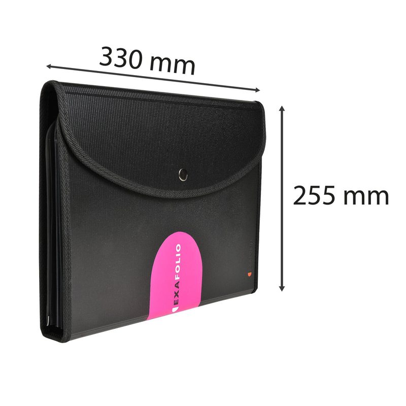 Exacompta Pochette à compartiments DIN A4 6 compartiments gris fumé