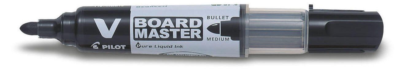 Set de feutres pour tableau blanc PILOT V Board Master 2,0 - 5,0 mm Noir