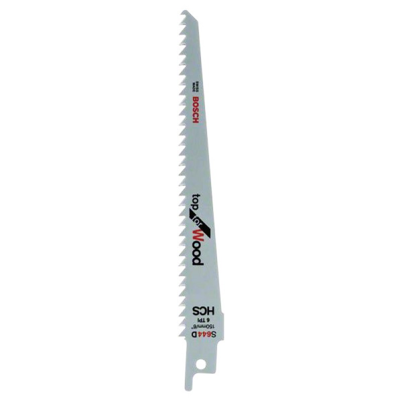Lame de scie sabre Bosch S 644 D L.150mm B.19mm TPI 6 4,3mm 5 lames/blister