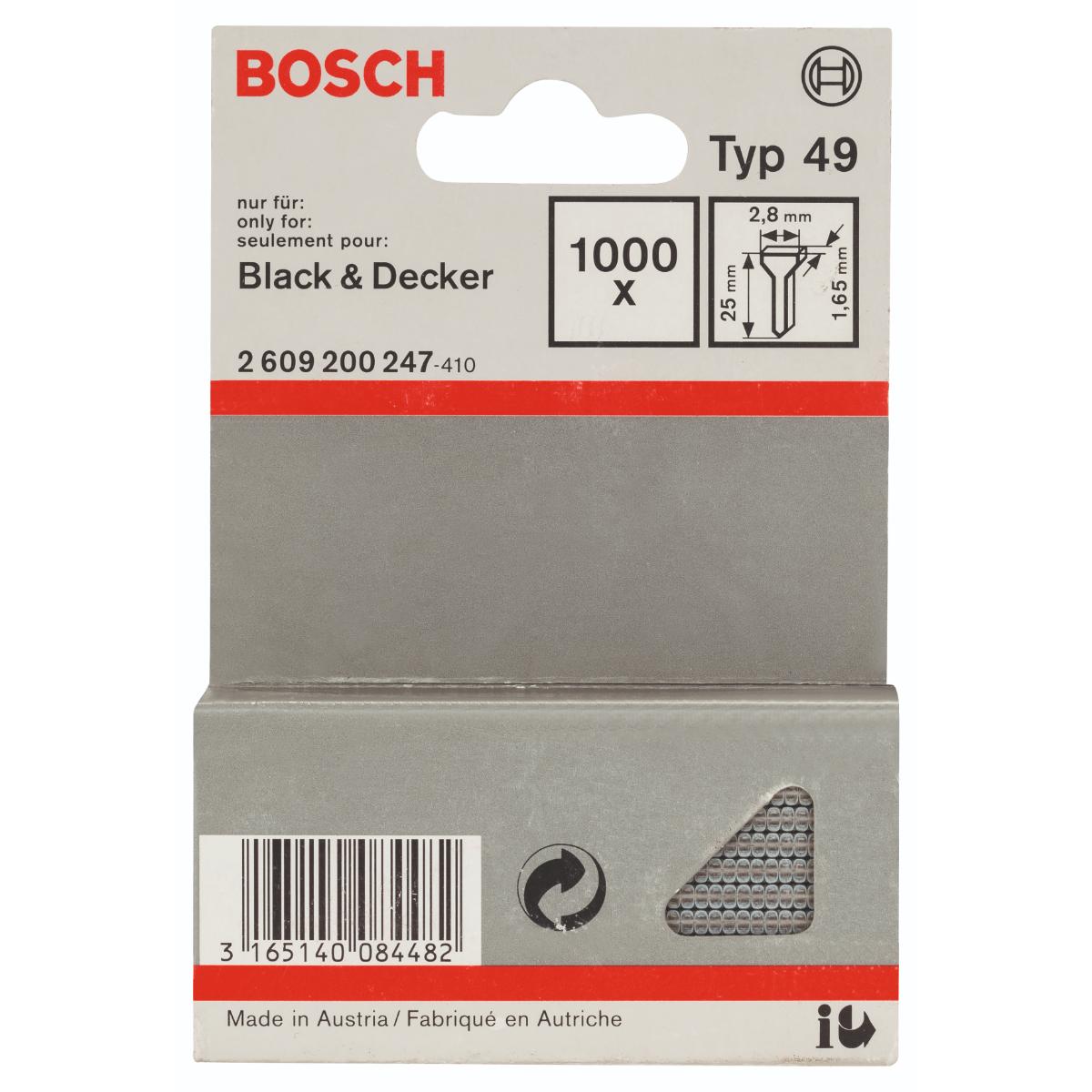 Agrafes Bosch Type 49, 14 mm, sachet de 1000