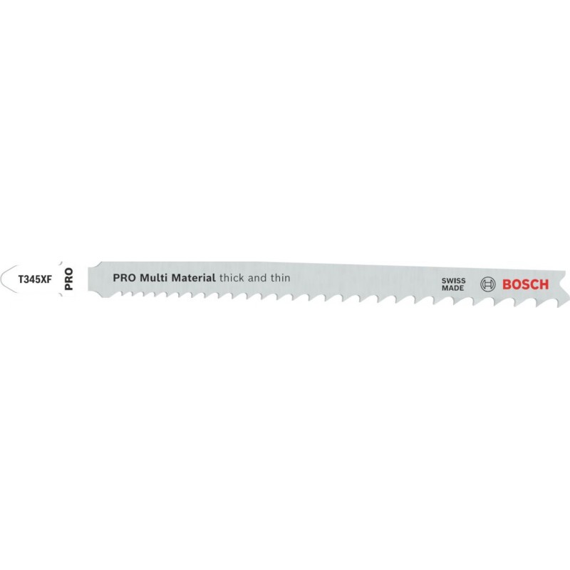 Lame de scie sauteuse BOSCH PRO Multi Material thick and thin T345XF, 132 mm, 25 pièces 2608634995 — lot de 25 pièces