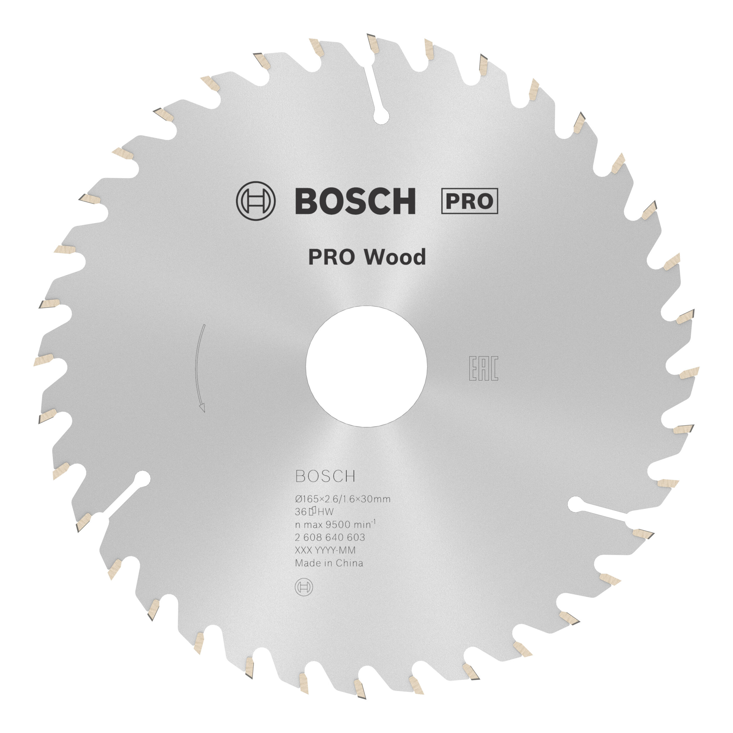 Bosch HM Lame de scie Optiline Wood 165x2,6x30/20 Z=36