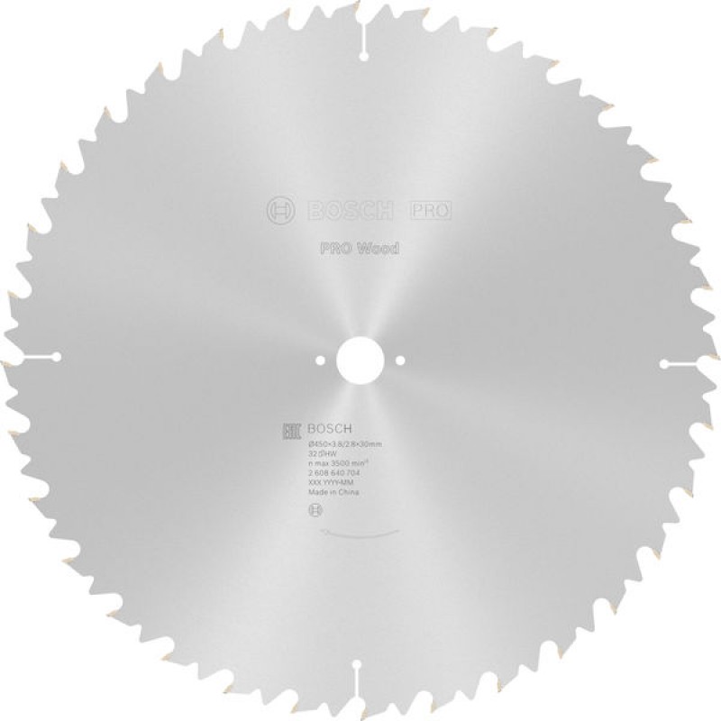 Lame de scie circulaire PRO Wood Bosch, 450 x 3,8 x 30 mm 2608640704