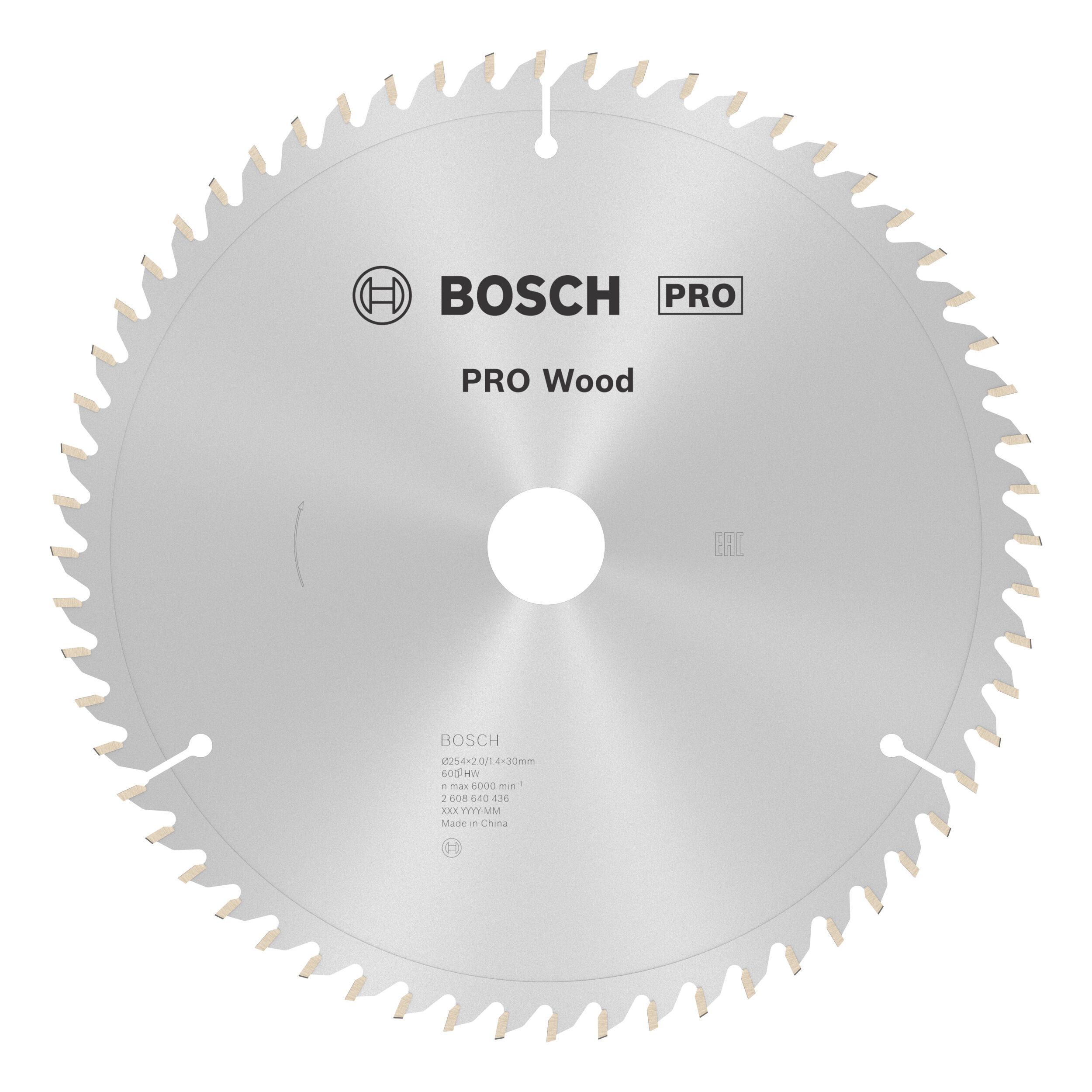 Lame de scie circulaire Optiline Wood pour scies à onglet et à coupe d'onglet Bosch, 254 x 2,0 mm, 2608640436