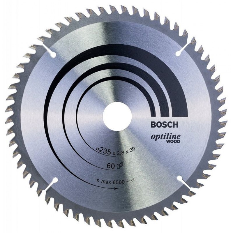 Lame de scie circulaire Optiline Wood 235x30x2,8/1,8 60 dents 2608641192