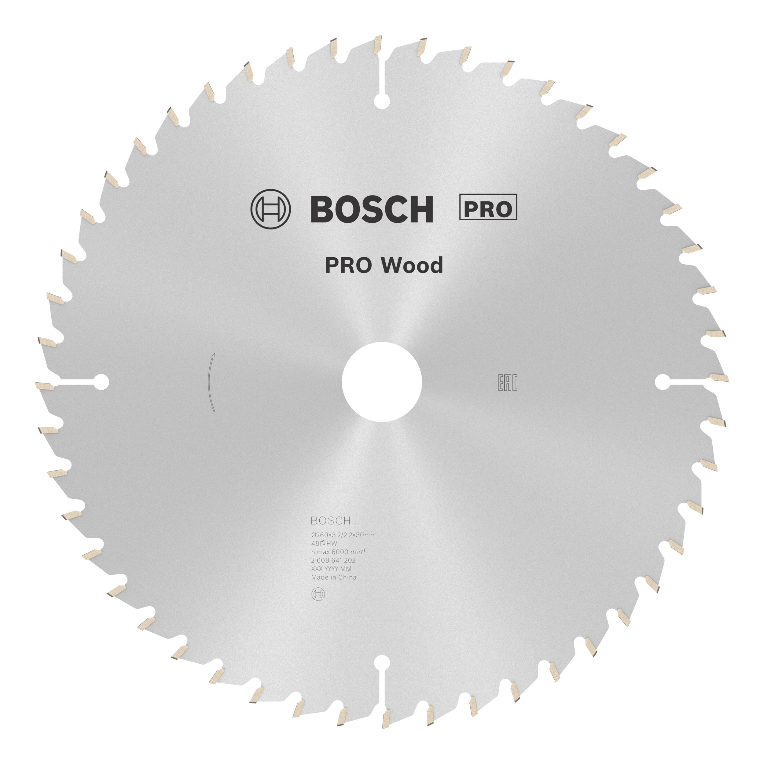 Lame de scie circulaire Optiline Wood pour scies à onglet et de menuisier Bosch, 260 x 30 x 3,2 mm, 48 dents