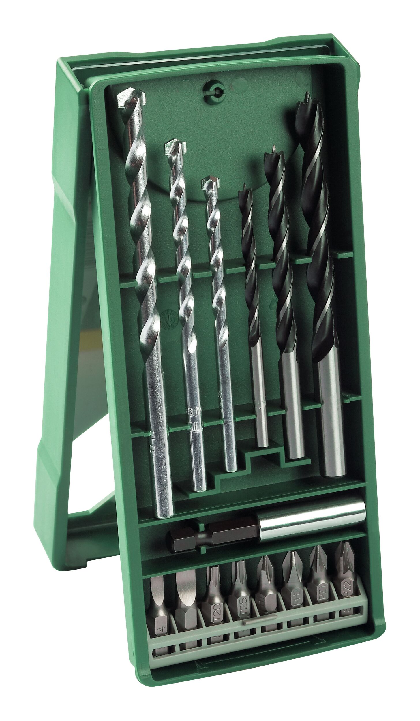Bosch Mini-X-Line Set mixte, 15 pièces, 3 forets pierre, 3 forets bois, 8 embouts de vissage - 2607019579