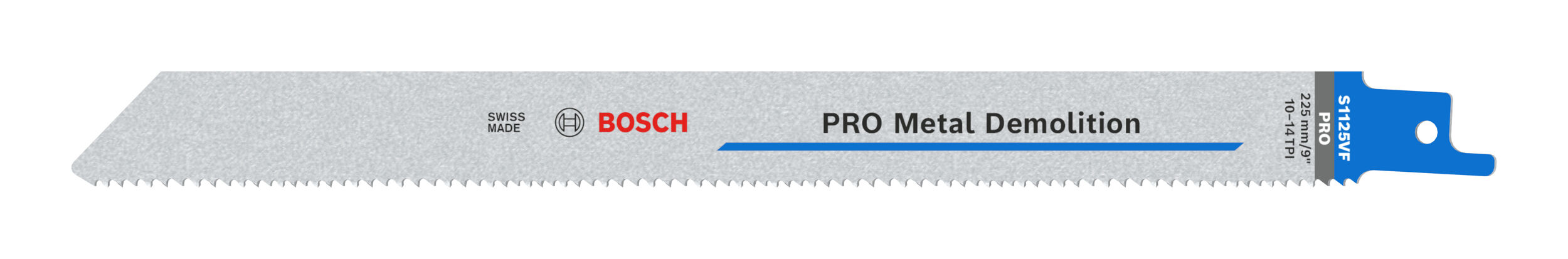 Lame de scie sabre Bosch S 1125 VF L.225mm B.19mm TPI 10/14 1,8/2,6mm varioverz. 5 pièces — lot de 5 pièces