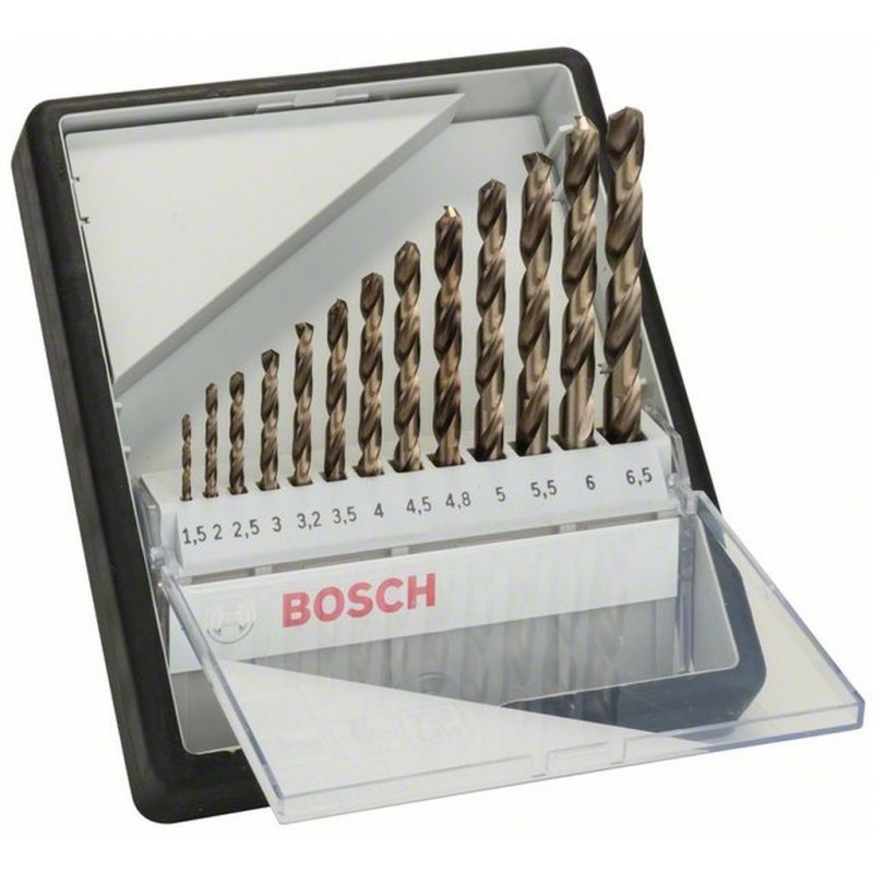 BOSCH Set de forets hélicoïdaux Robust Line HSS-Co 13 pièces 2607019926