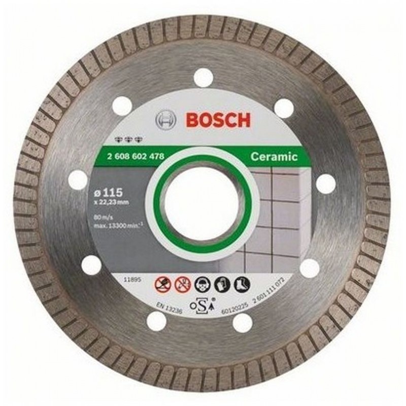 BOSCH Disque diamant Best for Ceramic Extra-Clean Turbo, 115x22,23x1,4x7 mm
