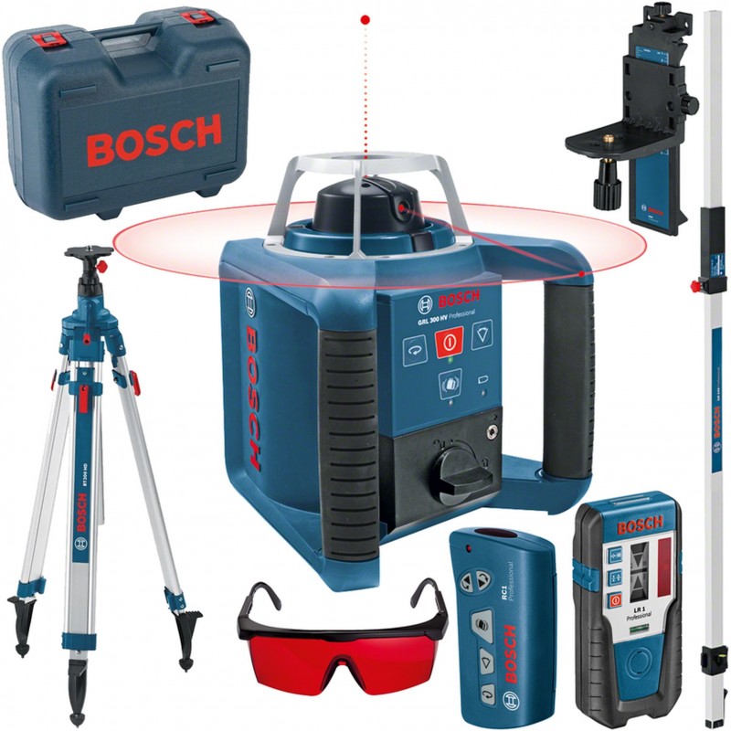 BOSCH Rotationslaser GRL 300 HV, avec RC 1, WM 4, LR 1, BT 300 HD et GR 240 061599403Y