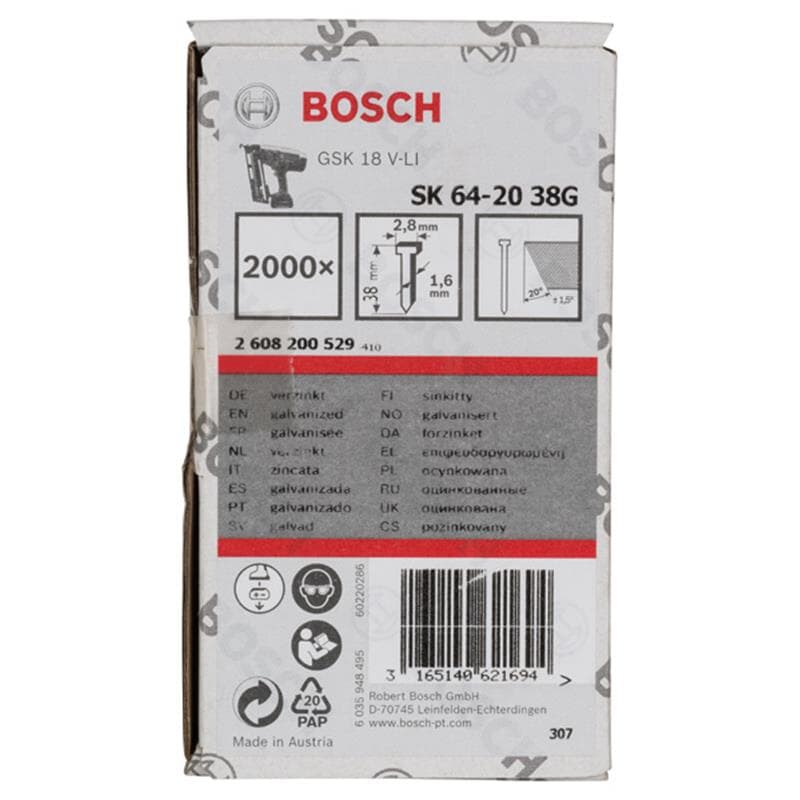 BOSCH Pointe à tête fraisée SK64 20G, 38 mm 2608200529