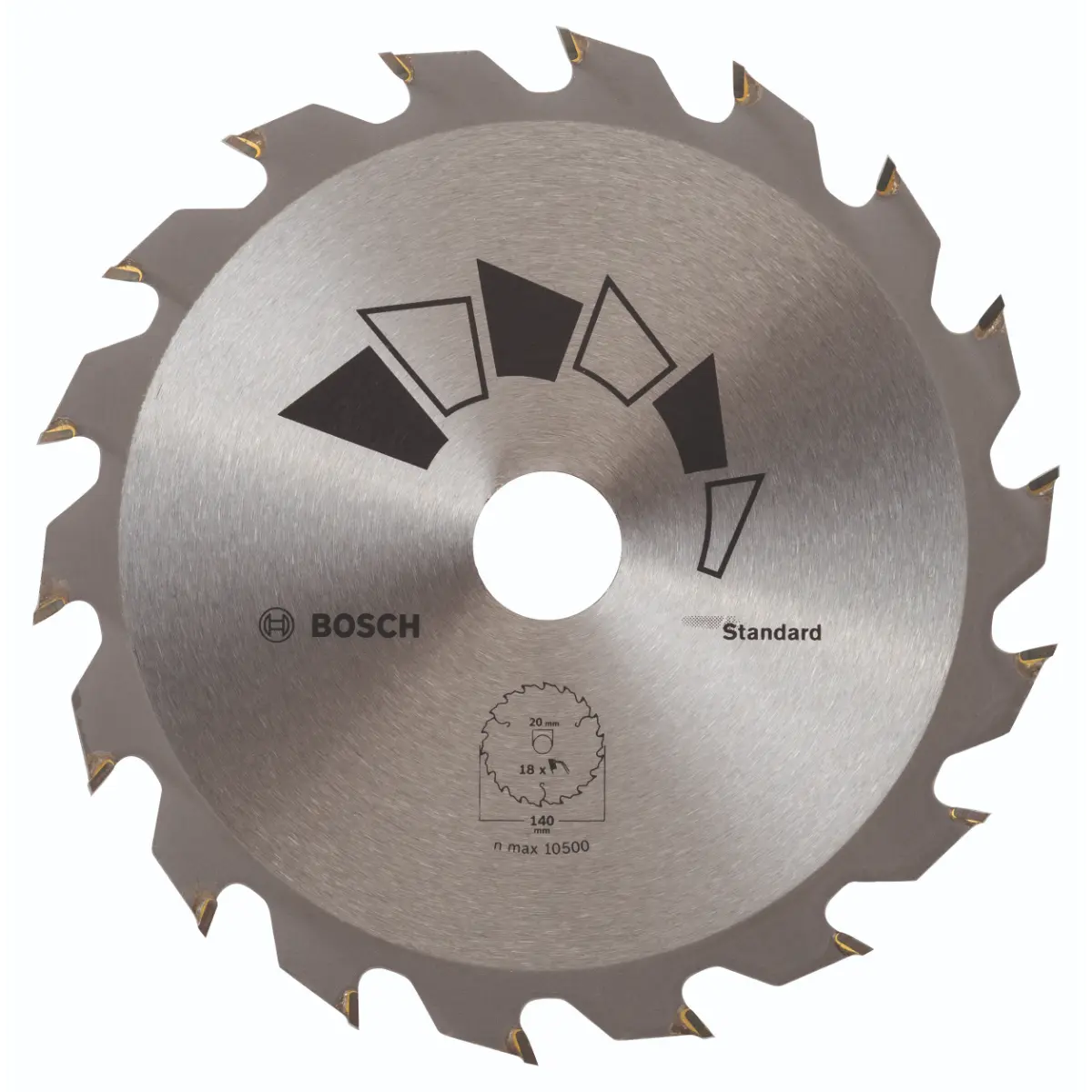 Lame de scie circulaire Bosch STANDARD Ø 140 mm, alésage 20 mm, 18 dents
