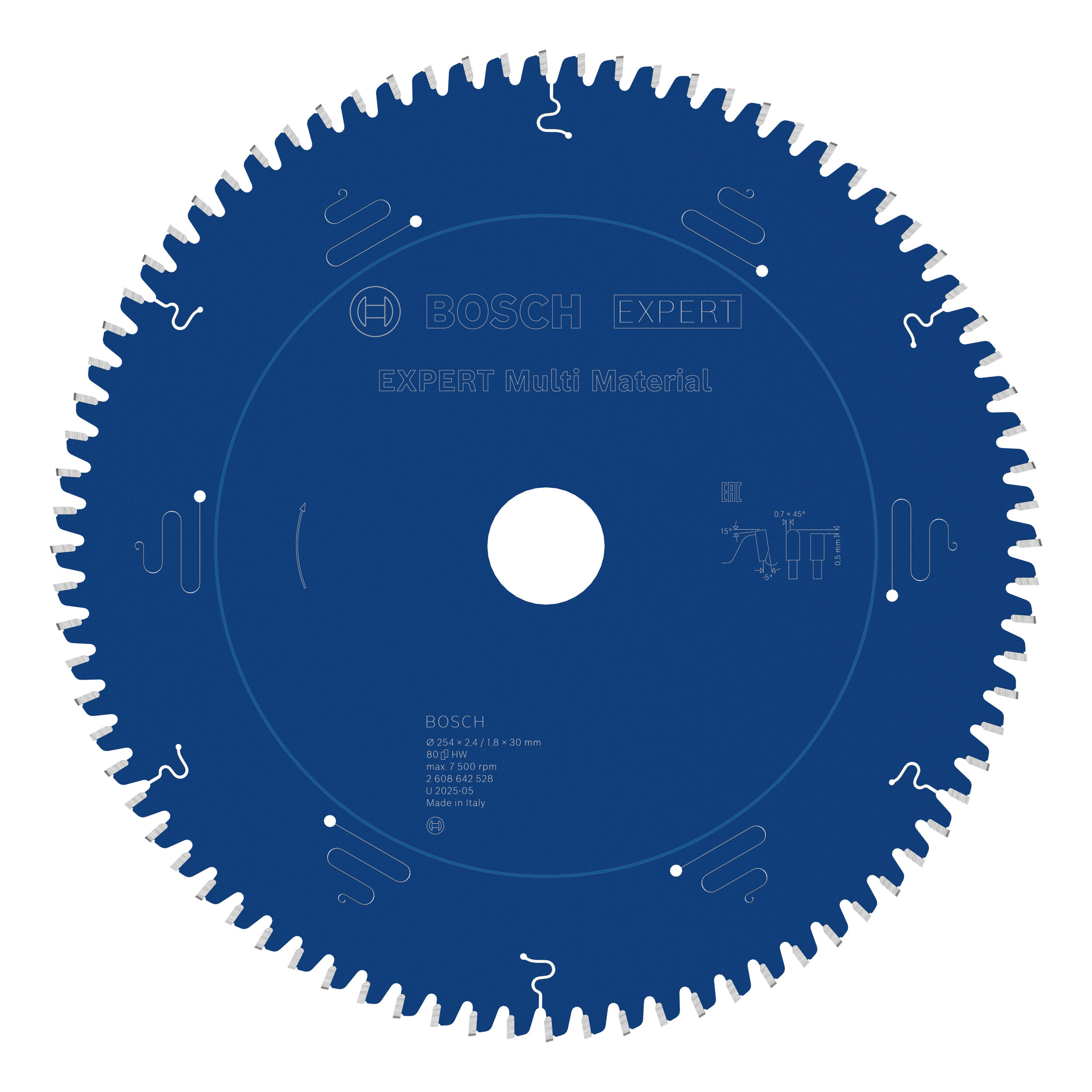 Lame de scie circulaire Bosch Expert for Multi Material, 254 x 30 x 2,4 mm, 80 2608642528