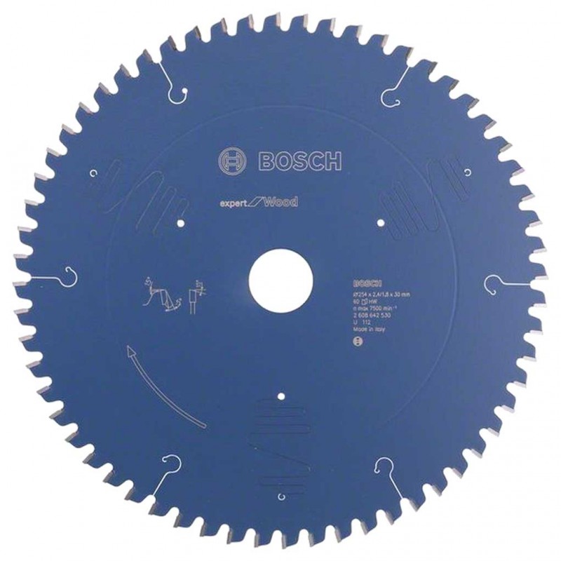 Lame de scie circulaire Bosch Expert for Wood 254 x 30 x 2,4/1,8 mm Z60T, 2608642530