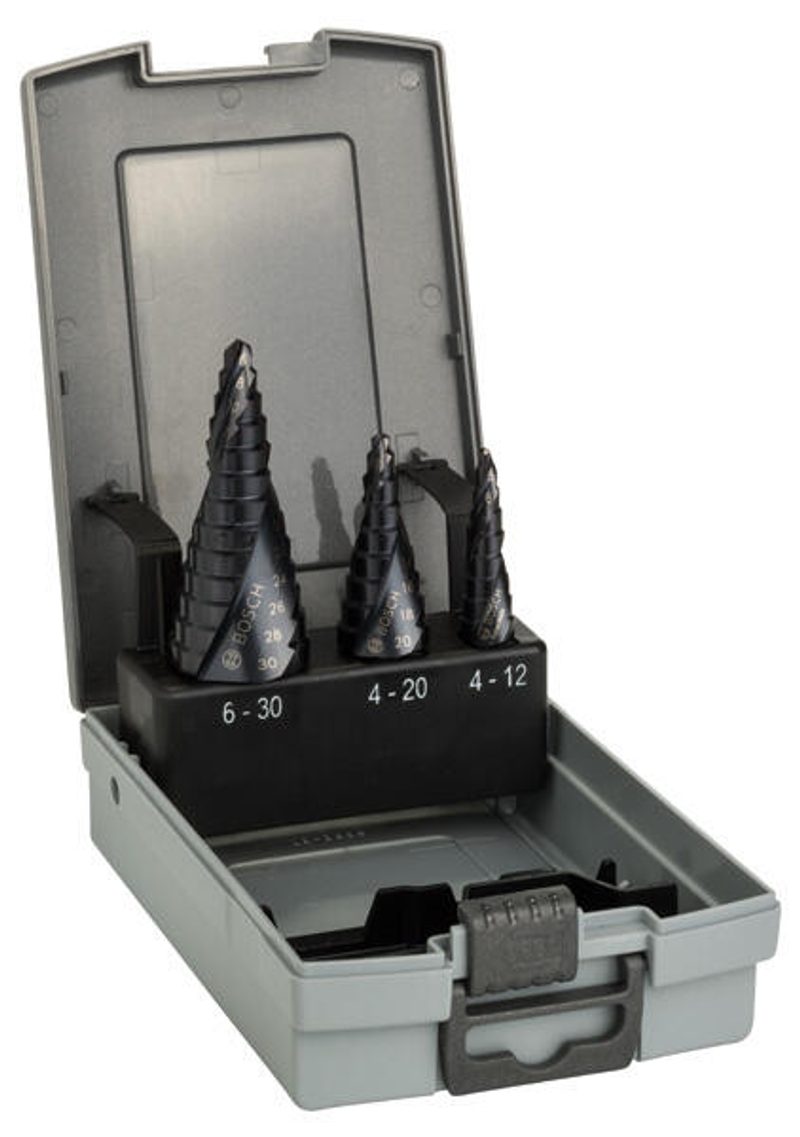 BOSCH Jeu de forets étagés HSS-AlTiN 3 pièces — lot de 3 pièces