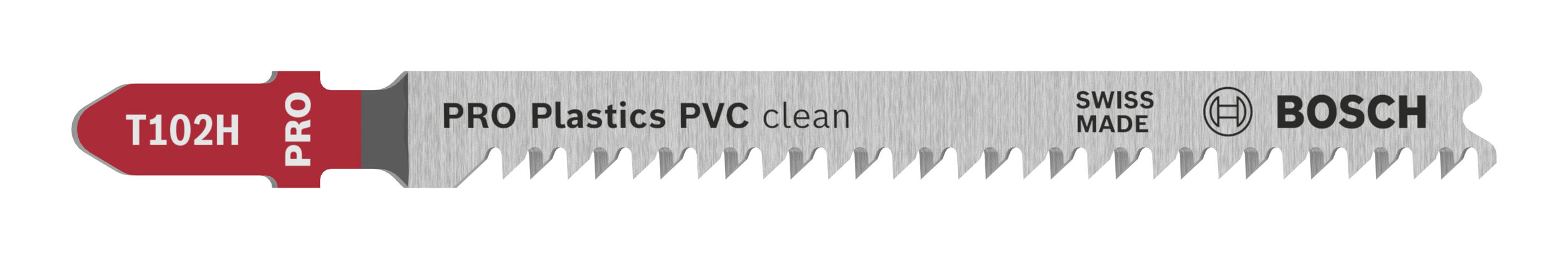 Lame de scie sauteuse Bosch PRO Plastics PVC clean T102H 100 mm 3 pièces - 2608667445 — lot de 3 pièces