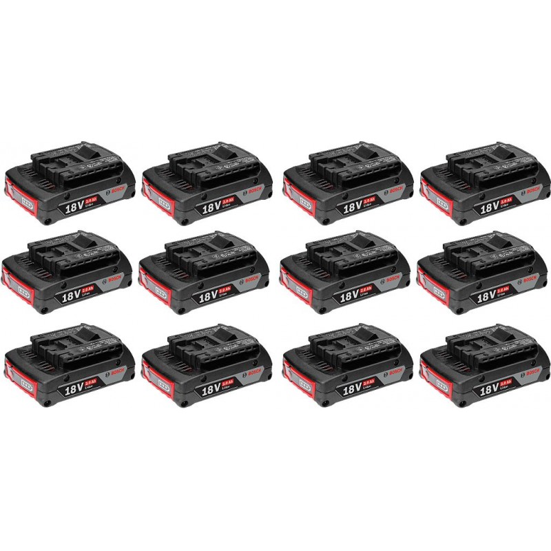 Batterie Bosch GBA 18V 2.0Ah PROFESSIONAL, 12 pièces 0602494002