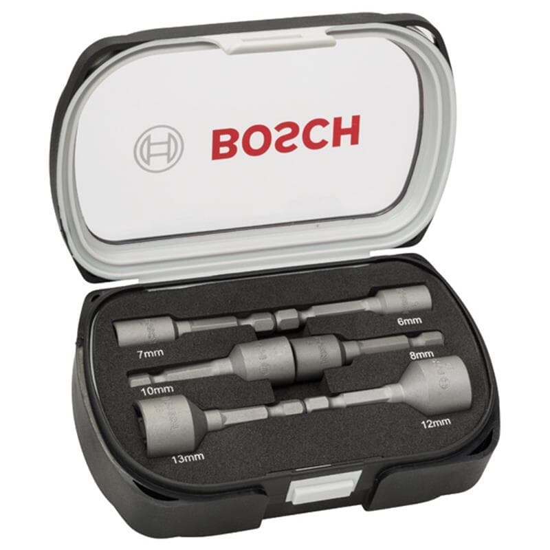 BOSCH Set de clés à douille Extra Hard 6 pièces 1/4", 2608551079 — lot de 6 pièces