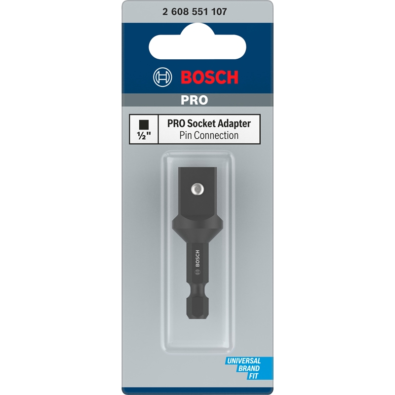 Bosch Adaptateur de douille PRO avec connexion à goupille, 1/2", 50 mm