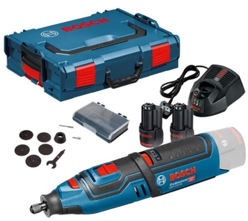 BOSCH Outil rotatif sans fil GRO 12V-35 PROFESSIONAL avec 2x 2,0 Ah, L-Boxx, 06019C5001