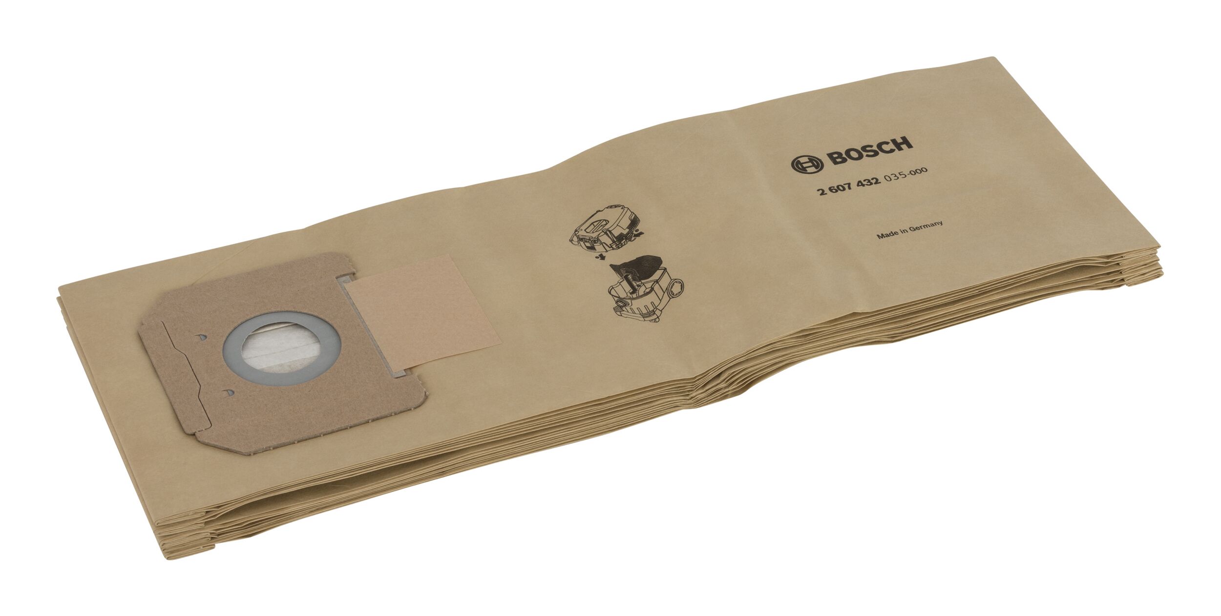 Bosch Sac de filtre à papier, compatible avec GAS35L AFC, GAS35L SFC, GAS35M AFC, VE 5