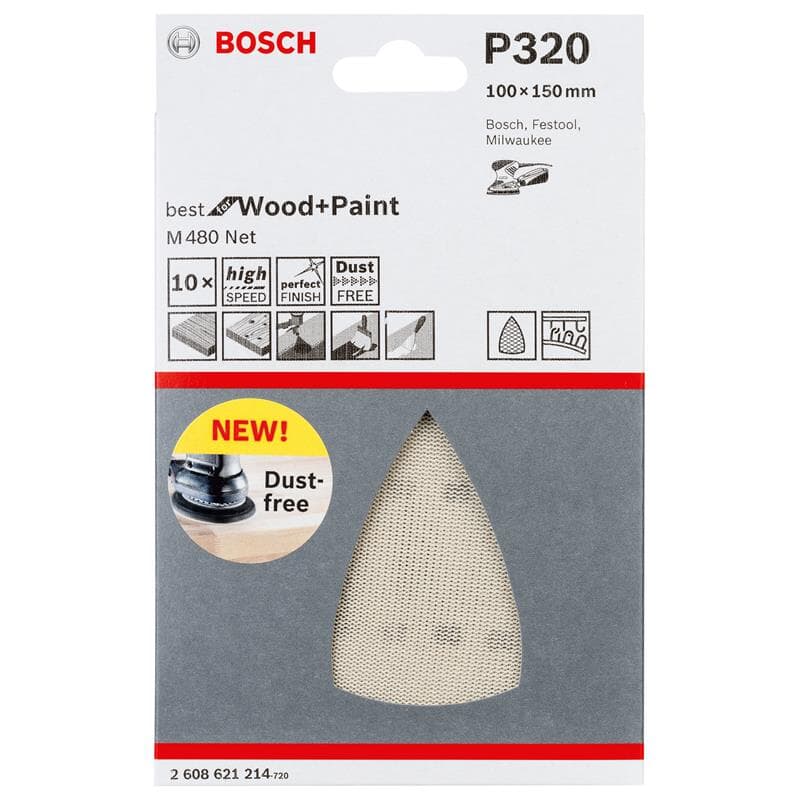 Feuille de ponçage Bosch 100x150 mm, grain 320