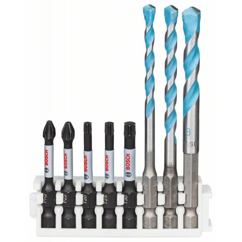 BOSCH Set de mèches et embouts hexagonaux ImpactControl Hex-9 MultiConstruction
