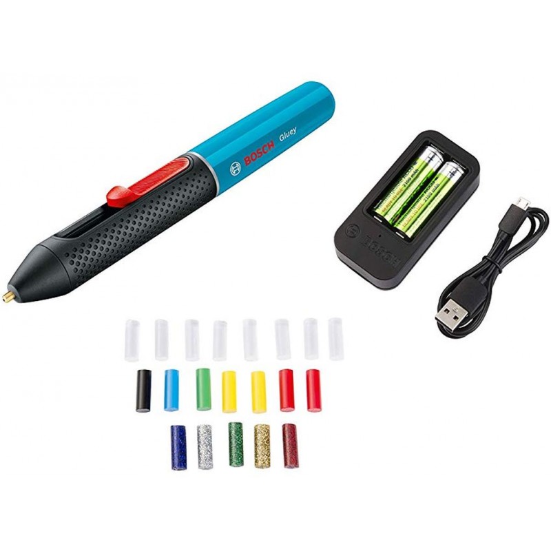 BOSCH Gluey Stylo colle chaude sans fil noir/bleu