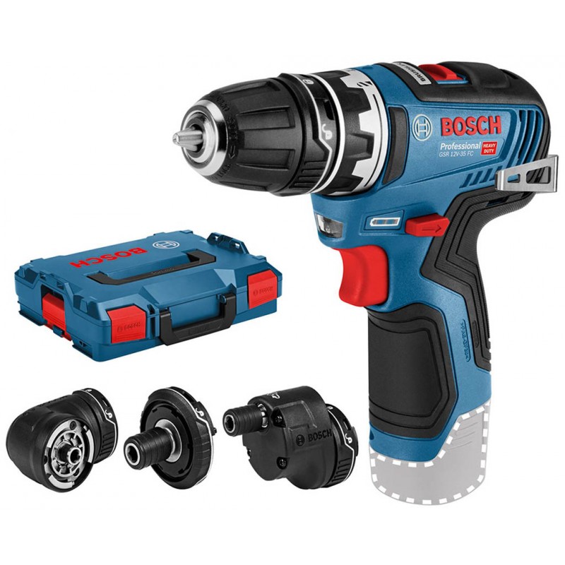 BOSCH GSR 12V-35 FC Perceuse-visseuse sans fil, L-BOXX avec adaptateur 06019H3003
