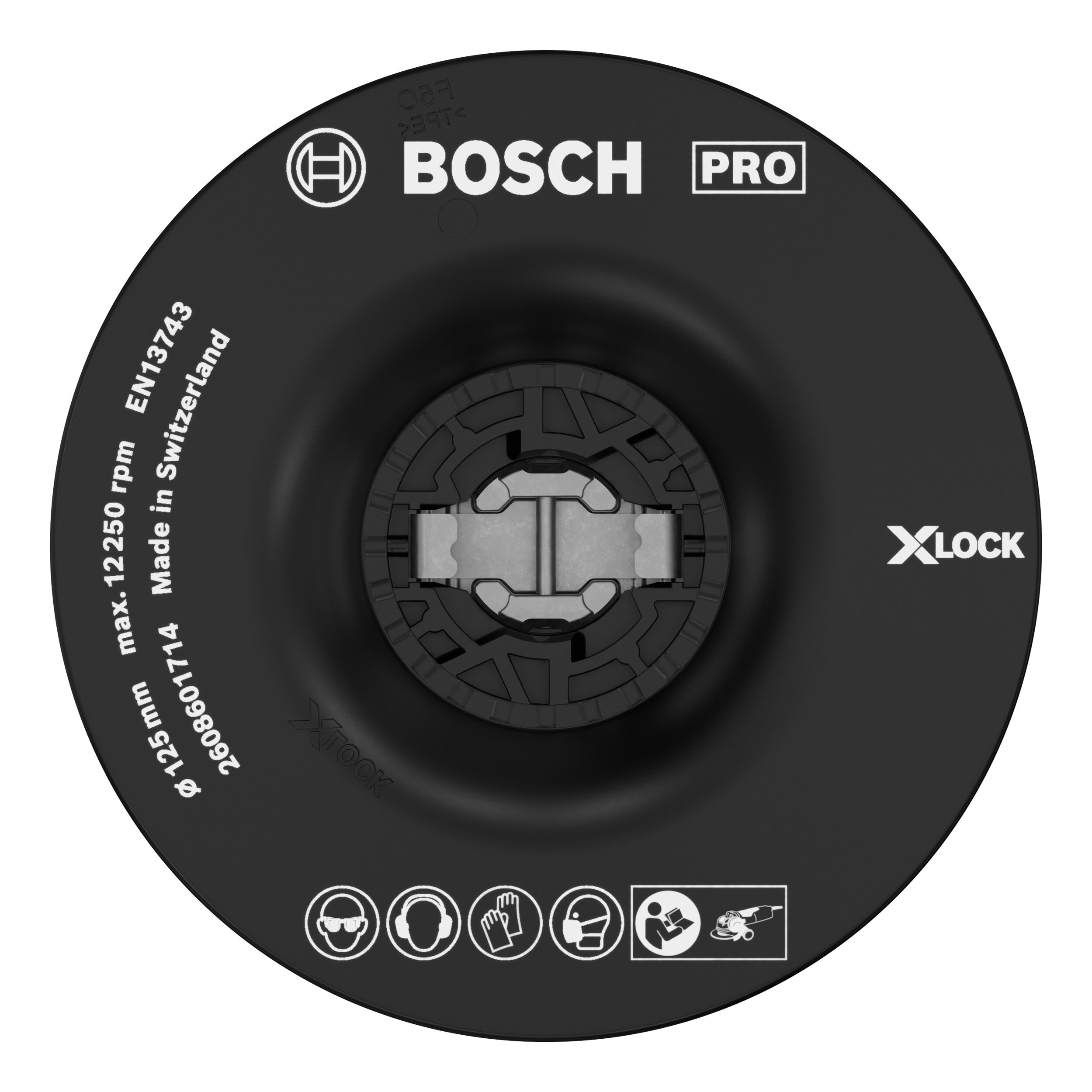 Plateau de soutien X-LOCK, souple, 125 mm Bosch Accessories 2608601714
