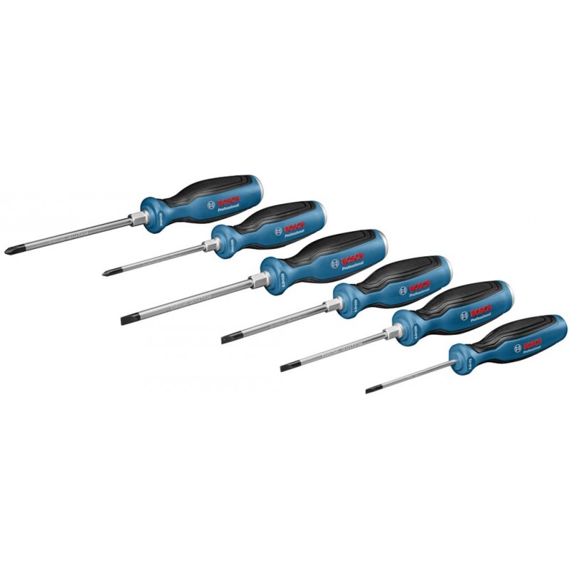 BOSCH Combo Kit jeu de tournevis, 6 pièces, SL/PH PROFESSIONAL 1600A016BF — lot de 6 pièces