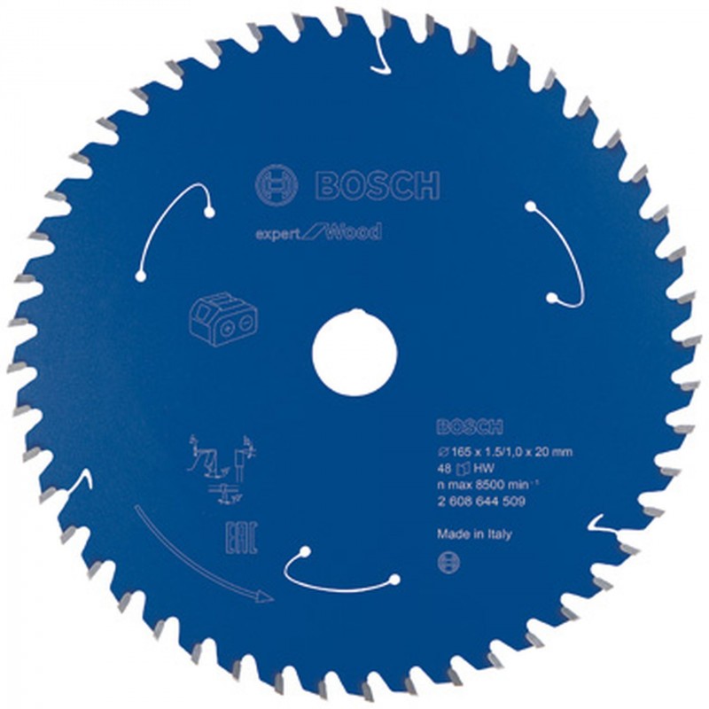 Lame de scie circulaire BOSCH Expert for Wood 165×20×1,5/1×48T 2608644509
